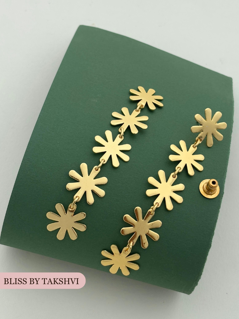 Long Flower Hanging Earring