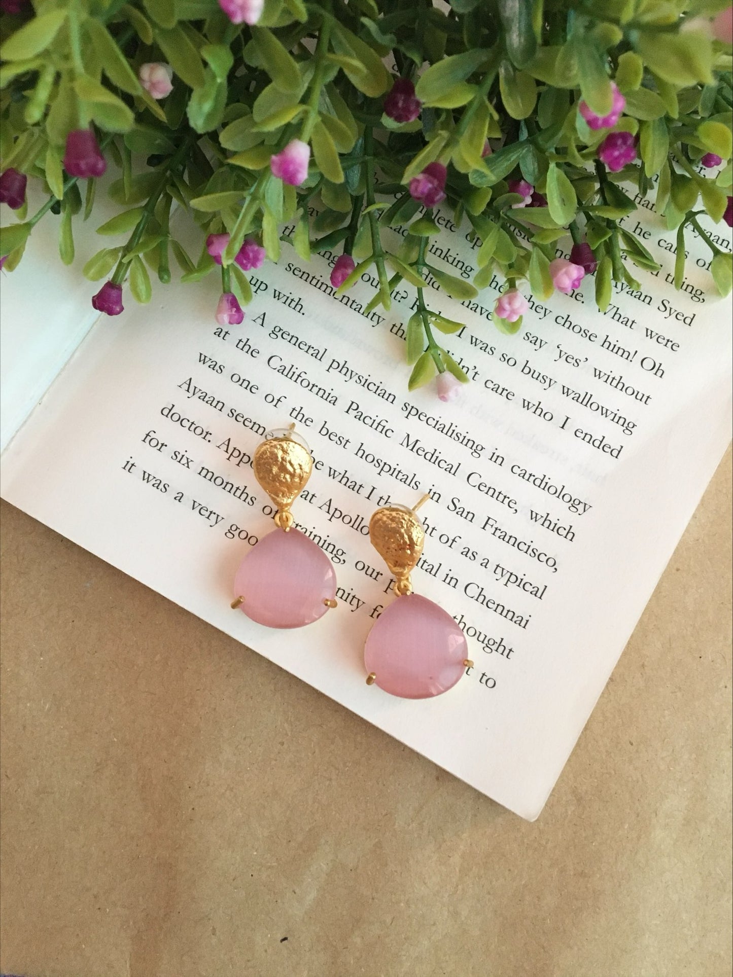 Lolita Druzy Coin Drop Earrings