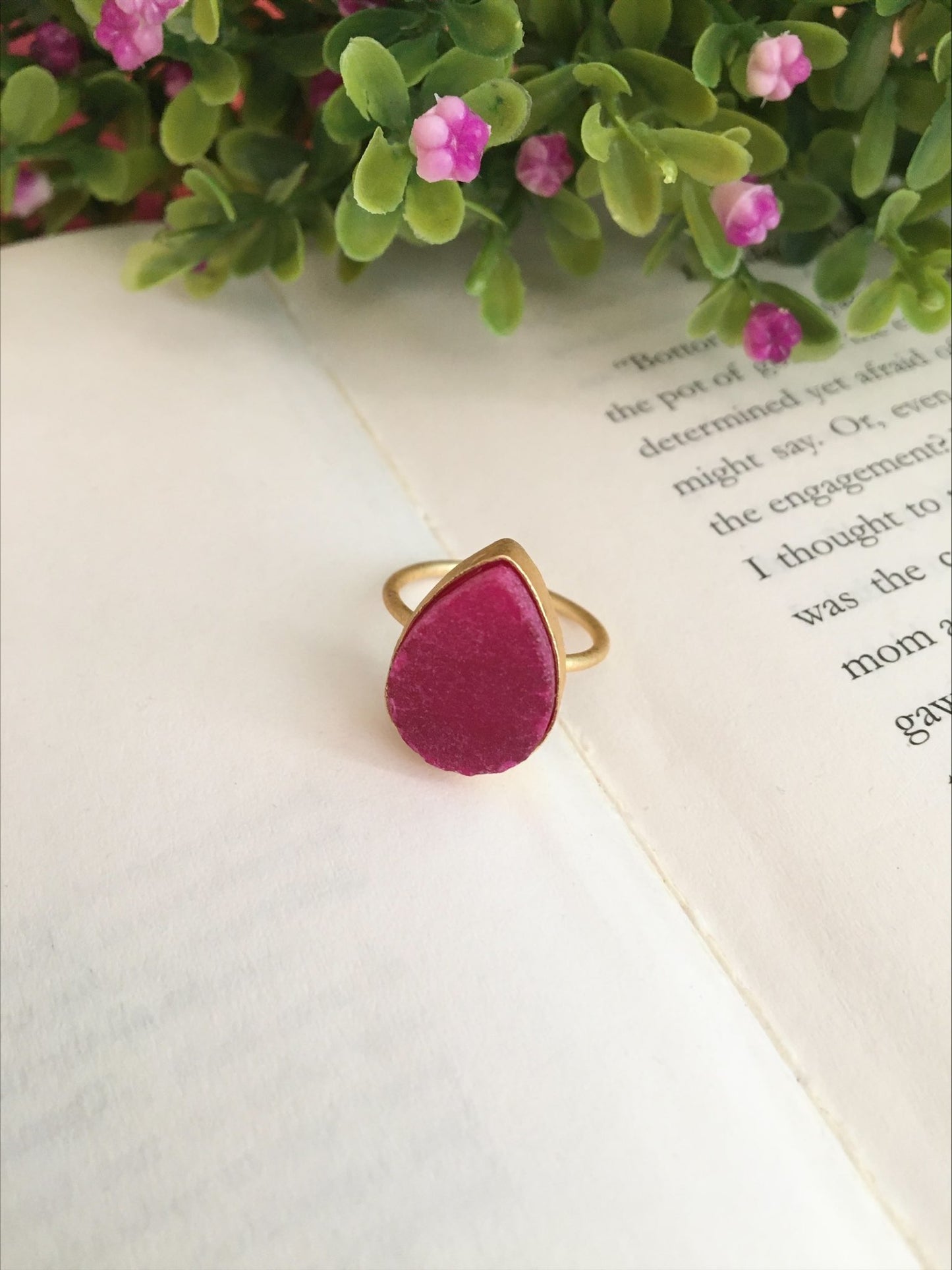 Eza Carved Stone Rings