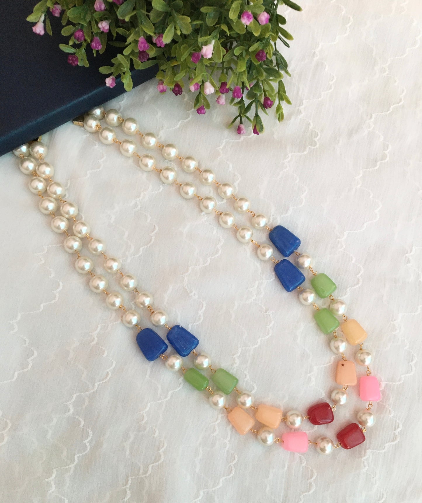 Lavanya Multicoloured Double Layer Mala