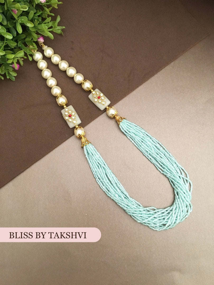 Beaded Multilayered Mala With Kundan