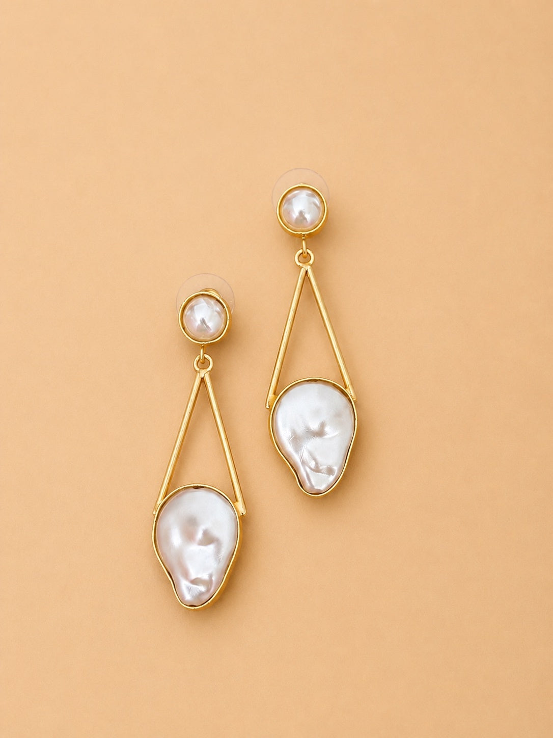 Aurora Baroque Pearl Drop Earrings | BlissByTakshvi