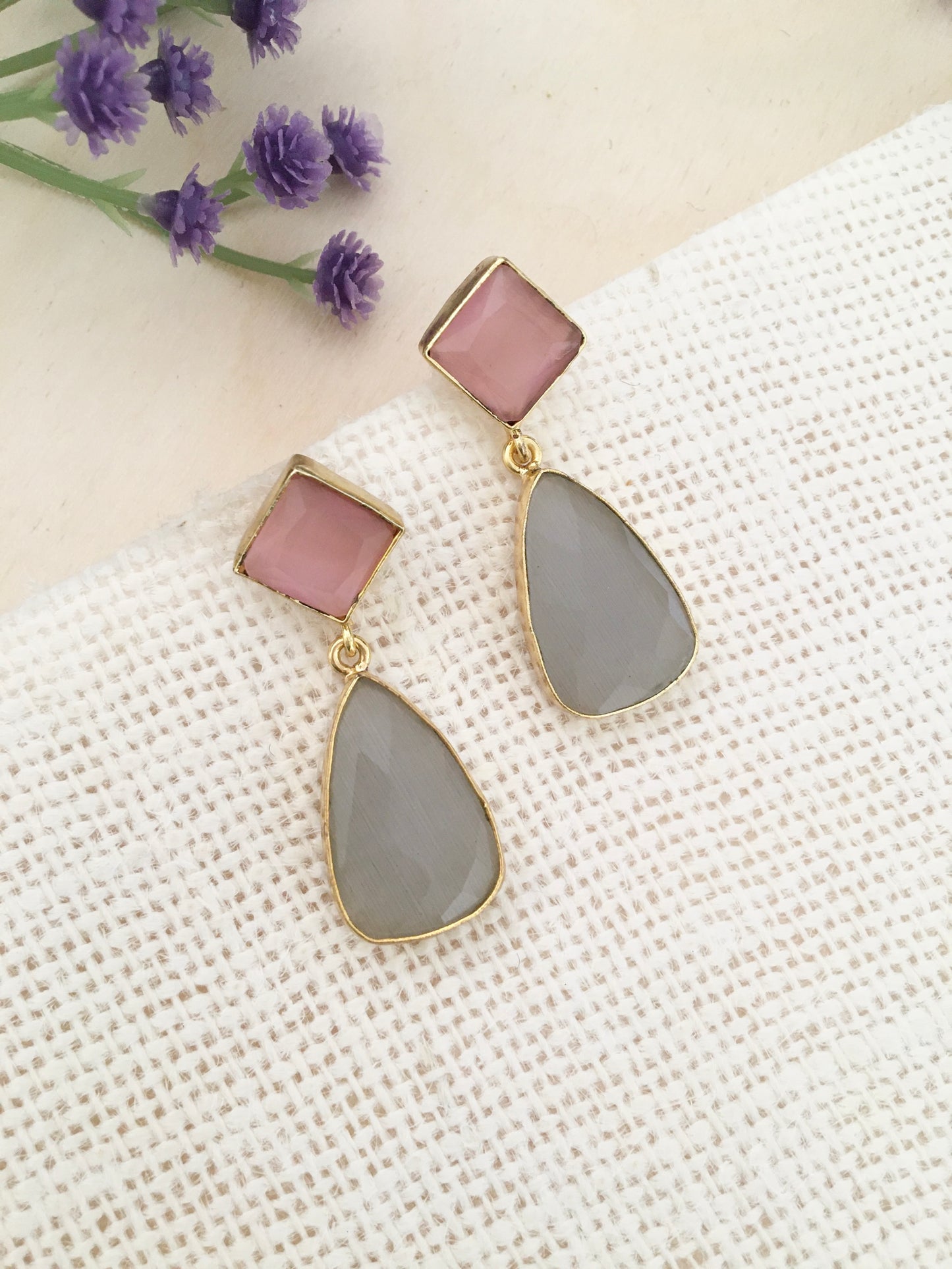 Midnight Charcoal Dangle Earrings