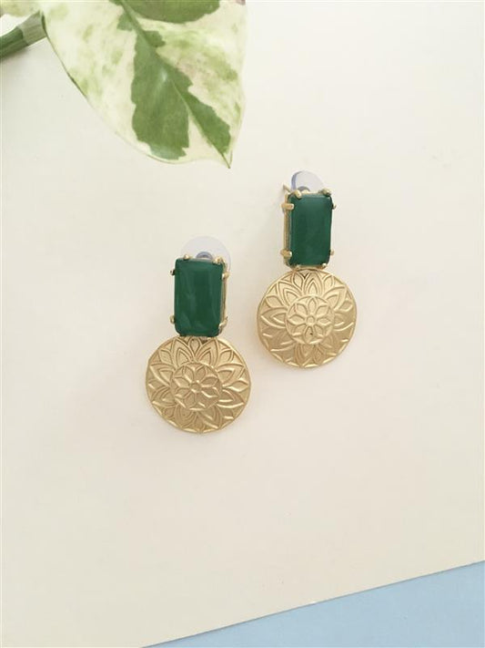 Golden Flower Stud Earring