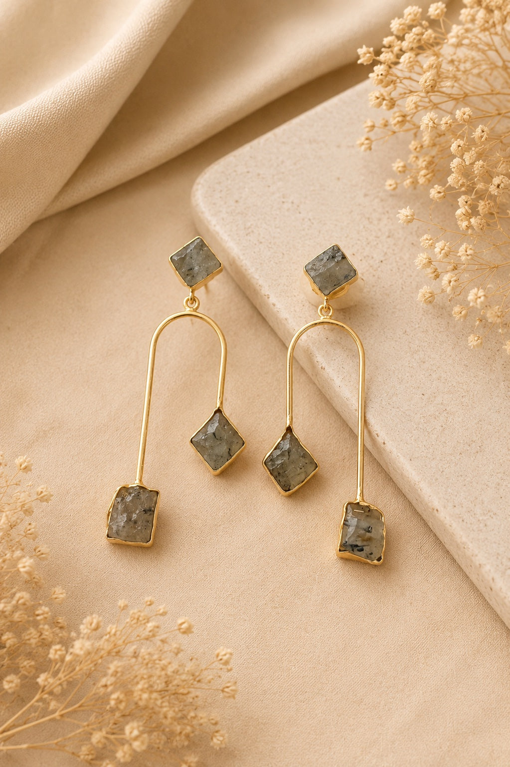 Bloom Geometric Drop Earrings