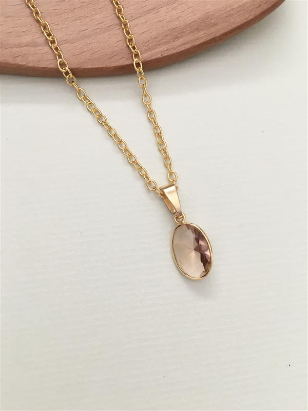 Oval Gemstone Solitaire Pendant