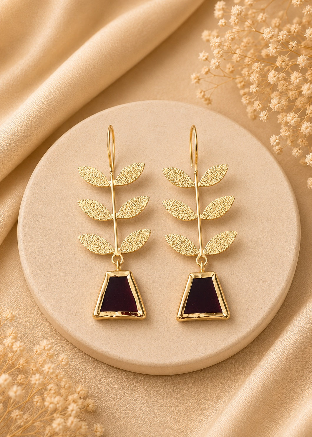 Fiona Botanical Geometric Earrings