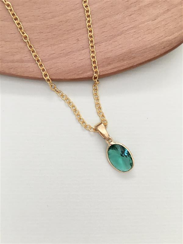 Oval Gemstone Solitaire Pendant