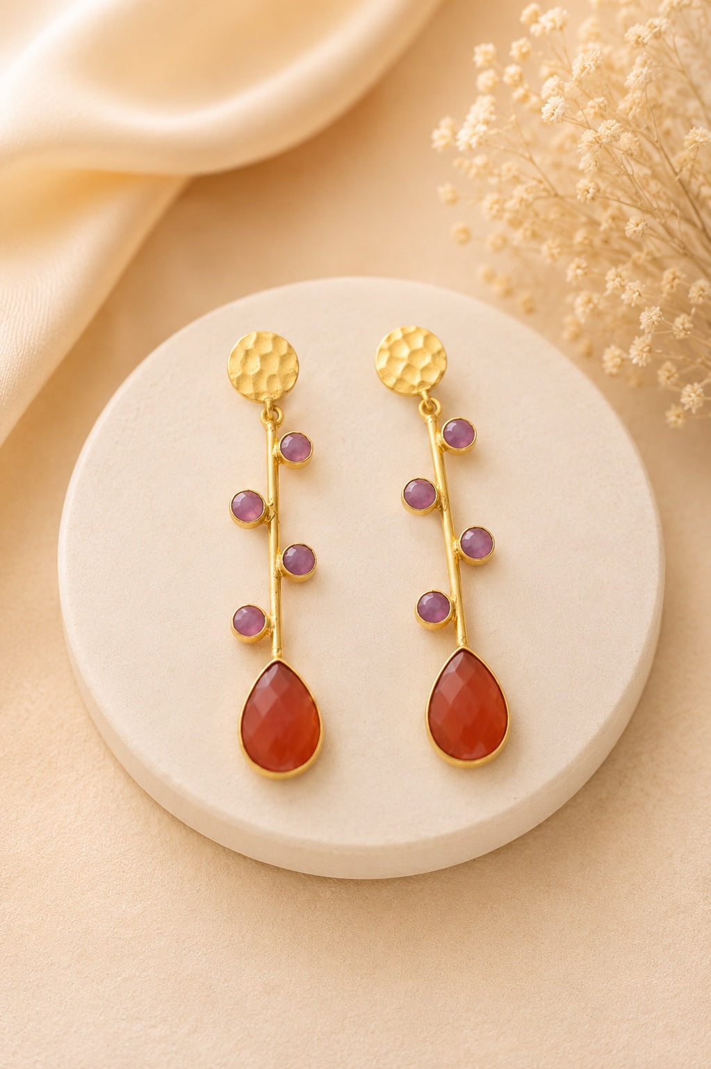 Bloomvine Linear Drop Earrings