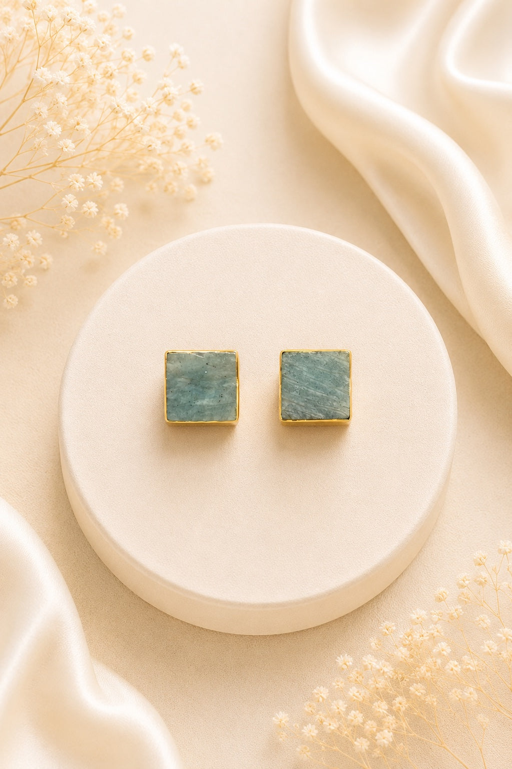 Quadra Square Stud Earrings