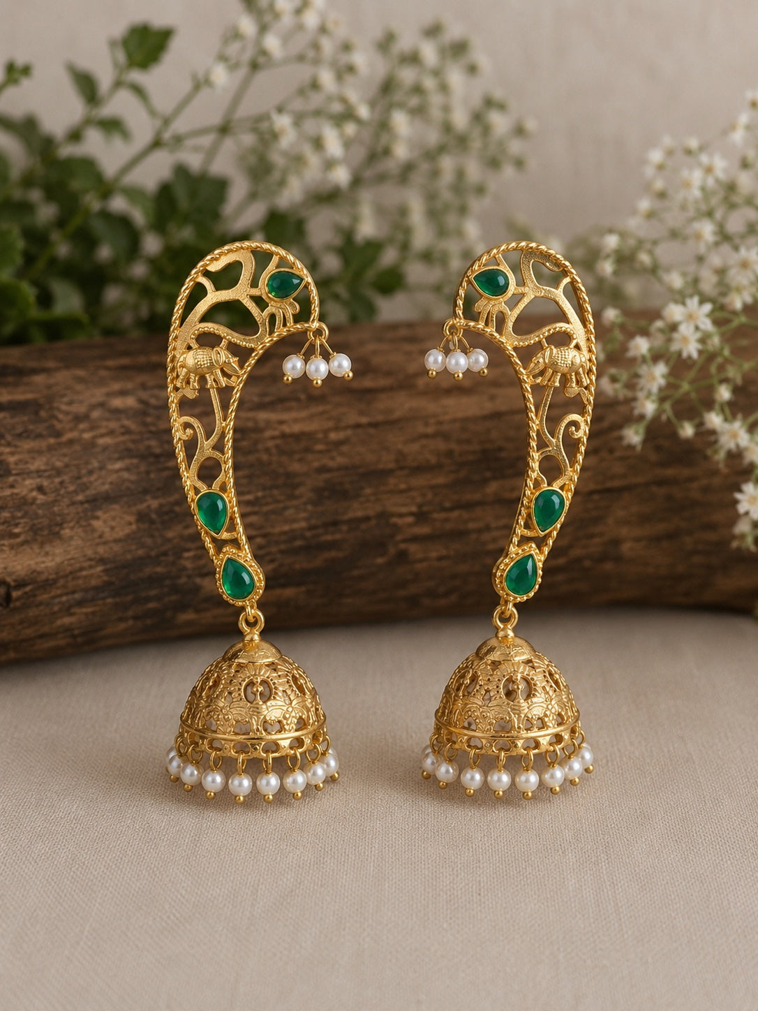 Mayura Jhumka Earrings