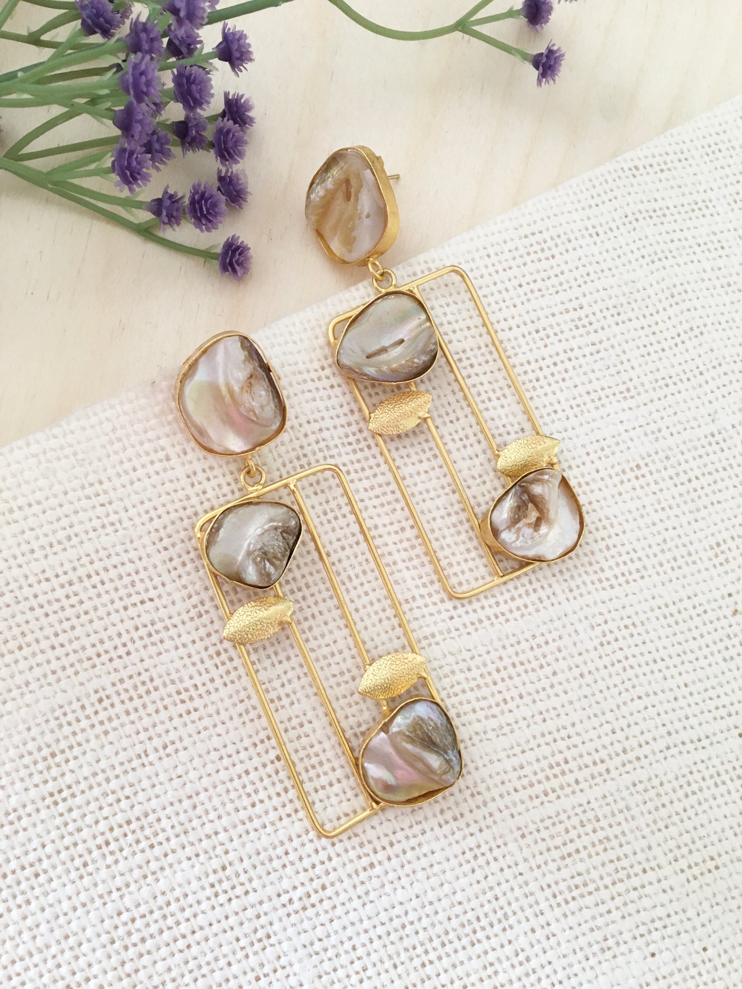 mother of pearl style dangler