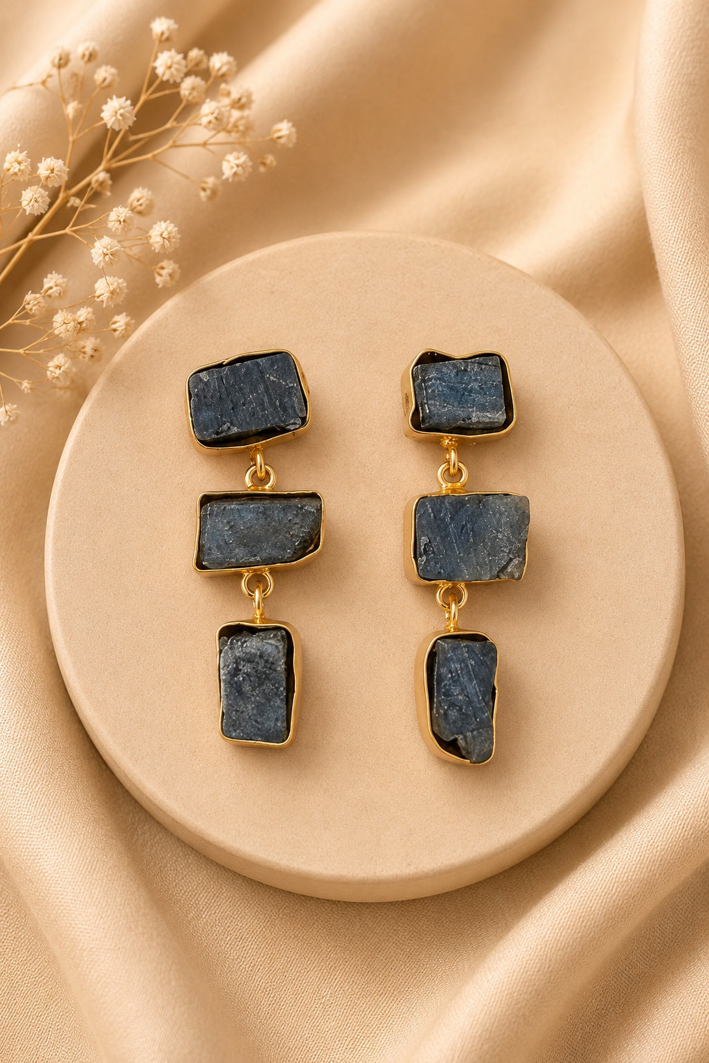 Lily Tiered Stone Drop Earrings