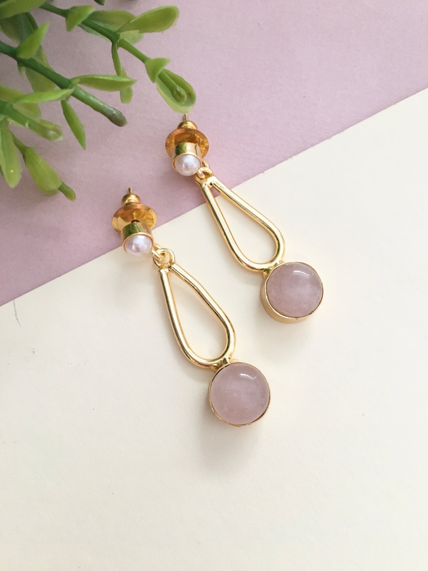 Priyam Glossy Stone Hanging Earring