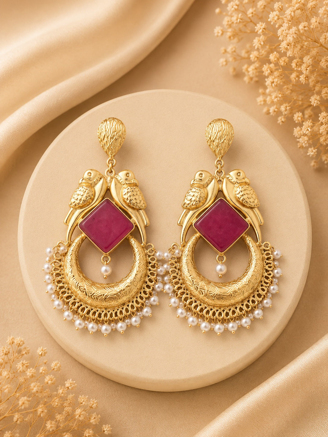 Aria Royal Bird Chandbali Earrings