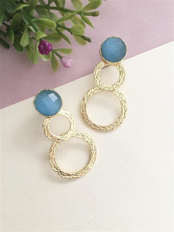 Dual Circle Stud Earring