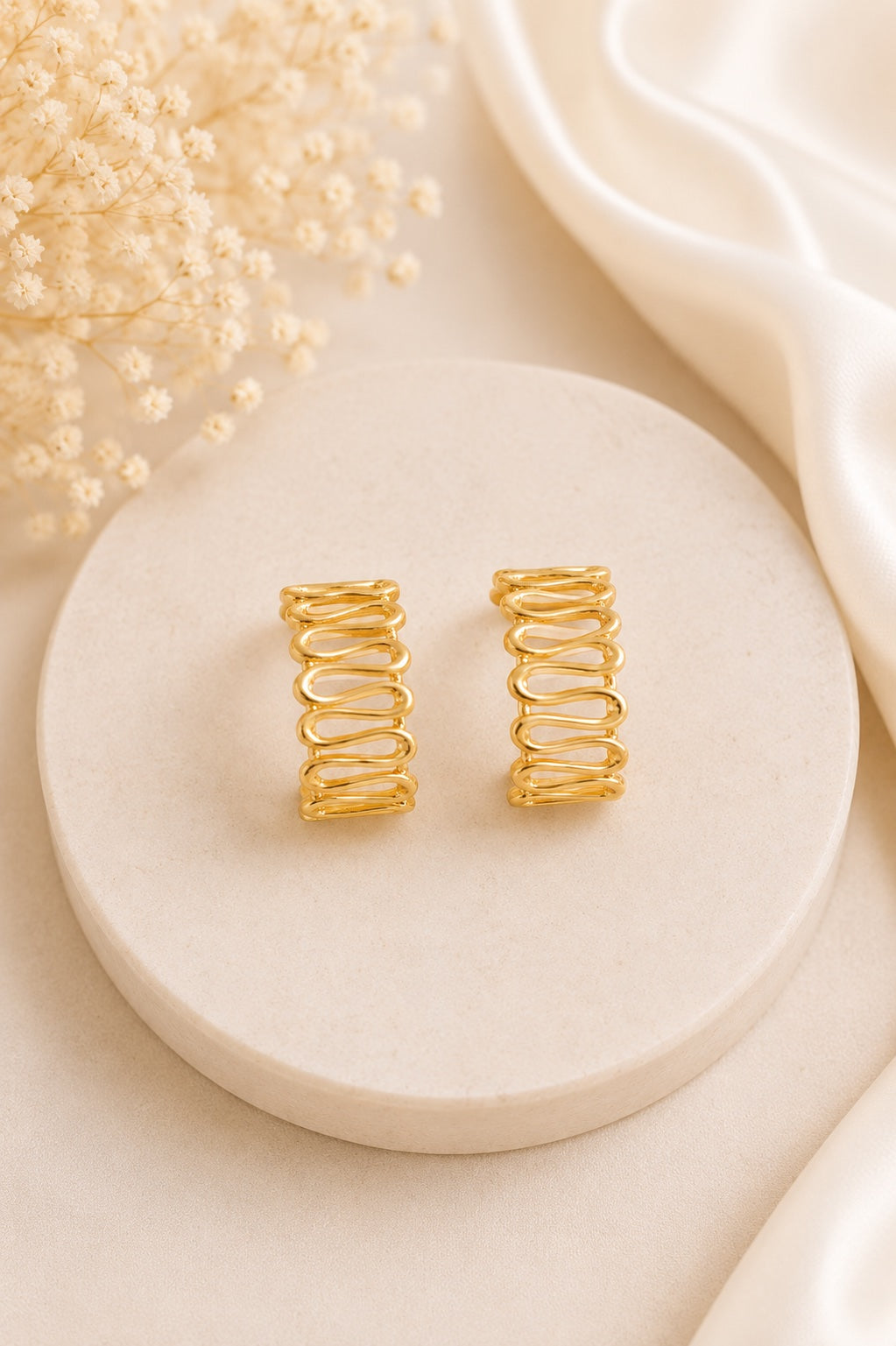 Flowline Stud Earrings