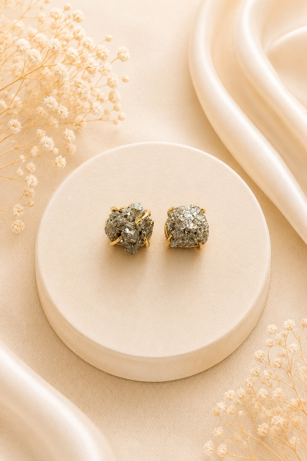 Reika Pyrite Stud Earrings