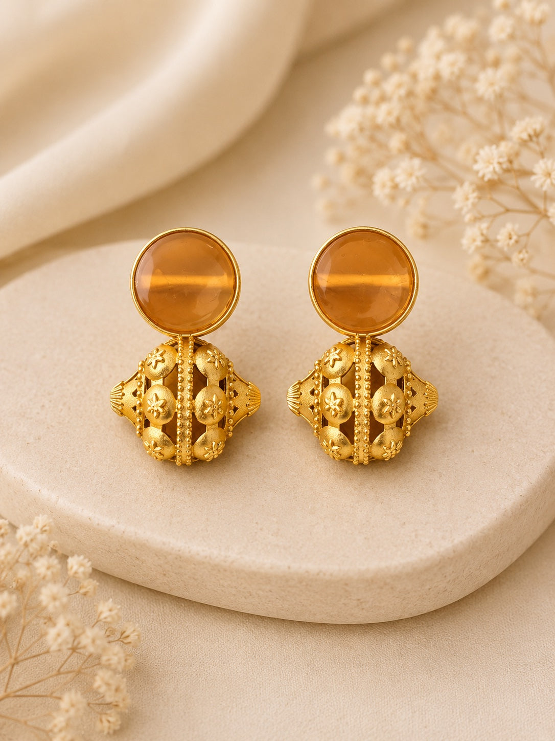 Ambera Heritage Stud Earrings | BlissByTakshvi