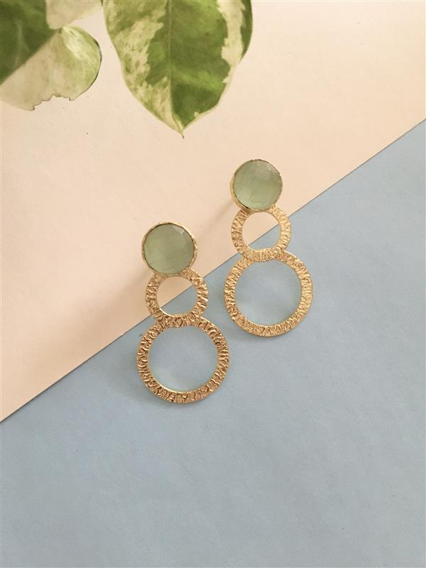 Dual Circle Stud Earring