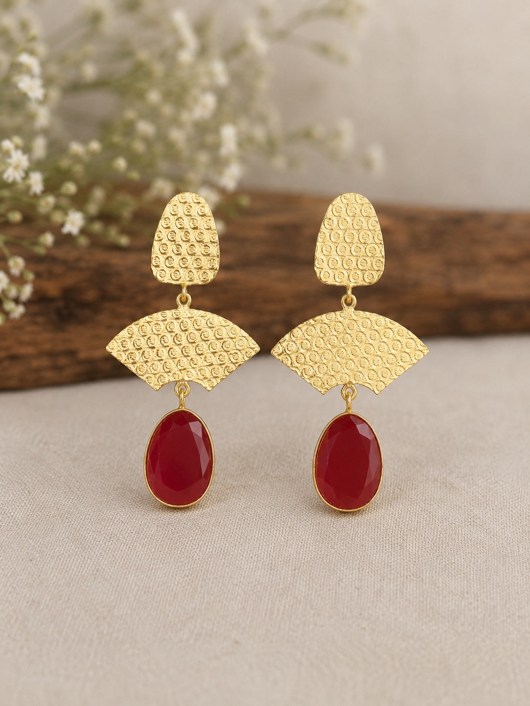 Arista Textured Drop Earrings