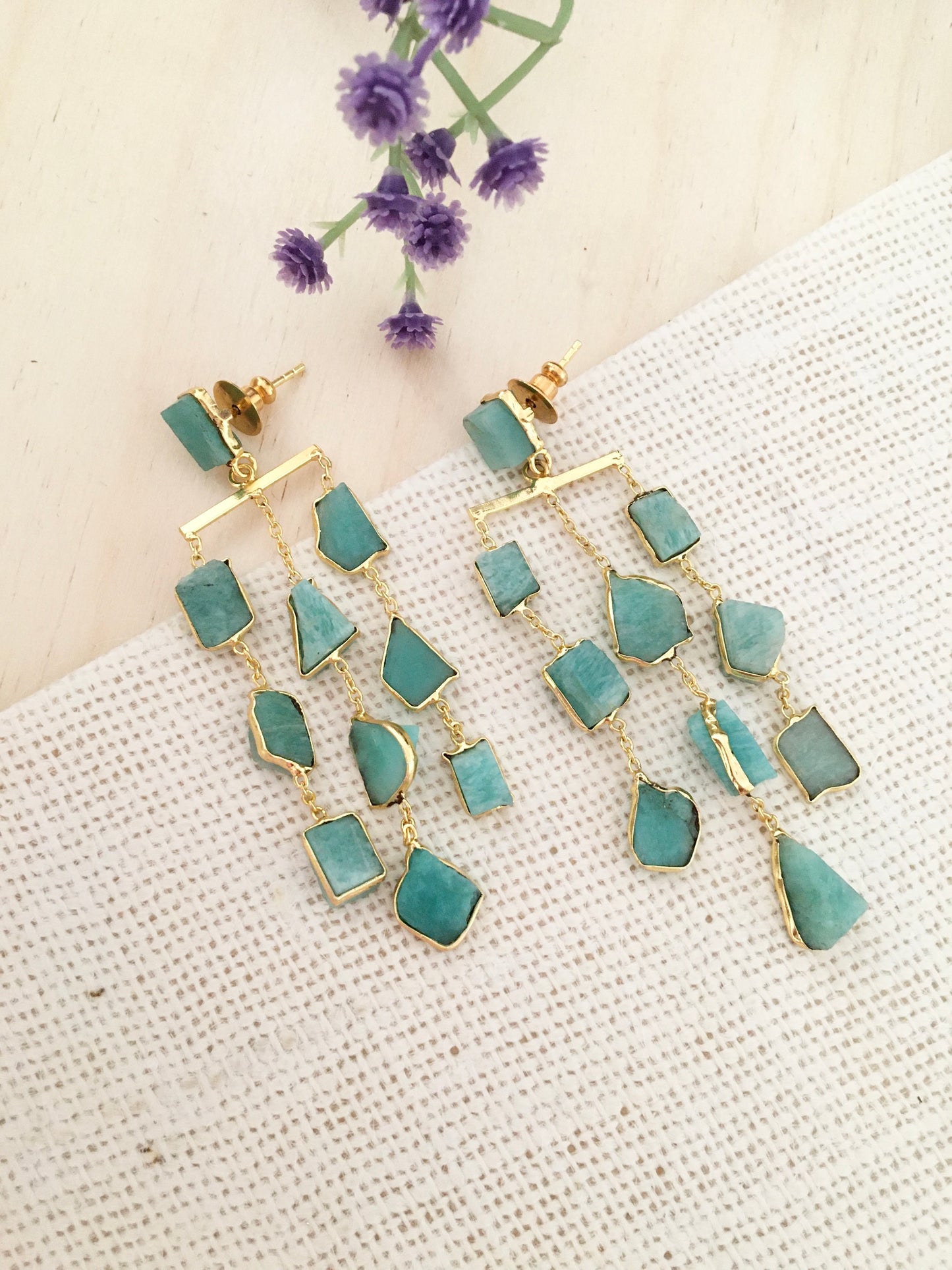 Multi-Stone Drop Earrings | BlissByTakshvi