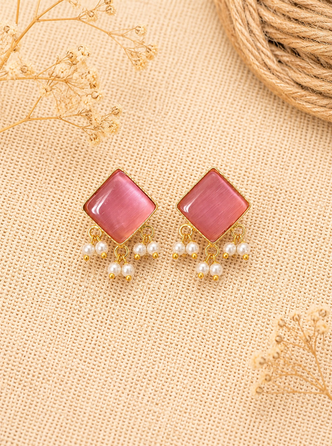 Rani Gulnaz Rhombus Studs