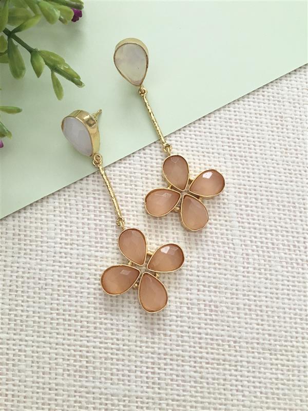 Pastel Flower Drop Earrings