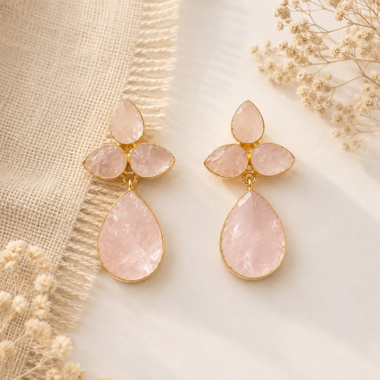Yashika Blush Petal Earrings