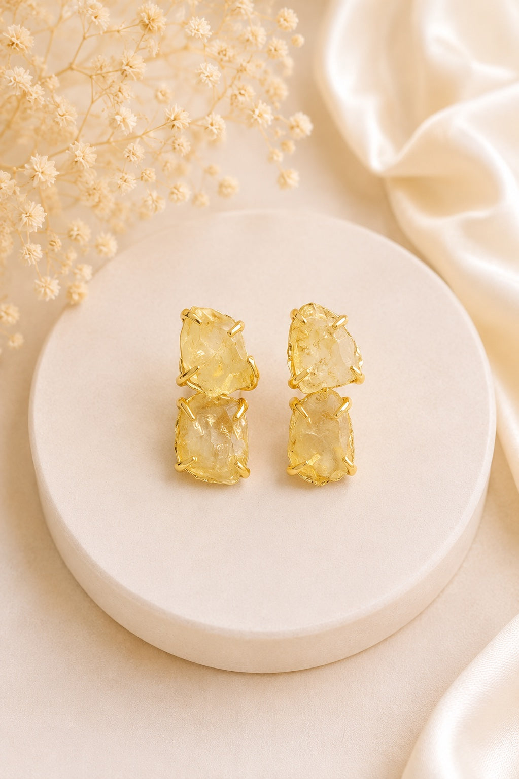 Aurelia Raw Stone Earrings