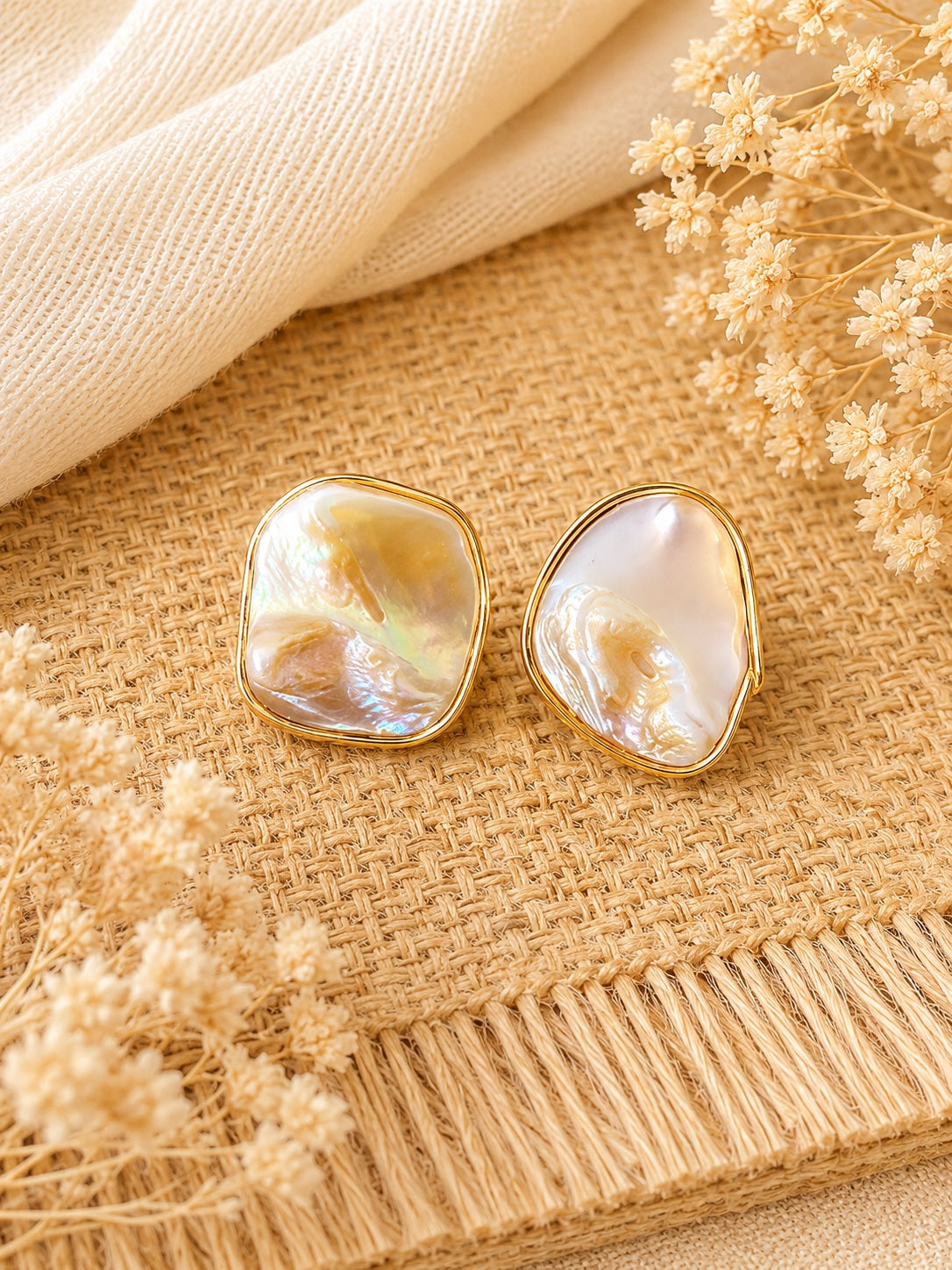 Moona MOP Stud Earrings