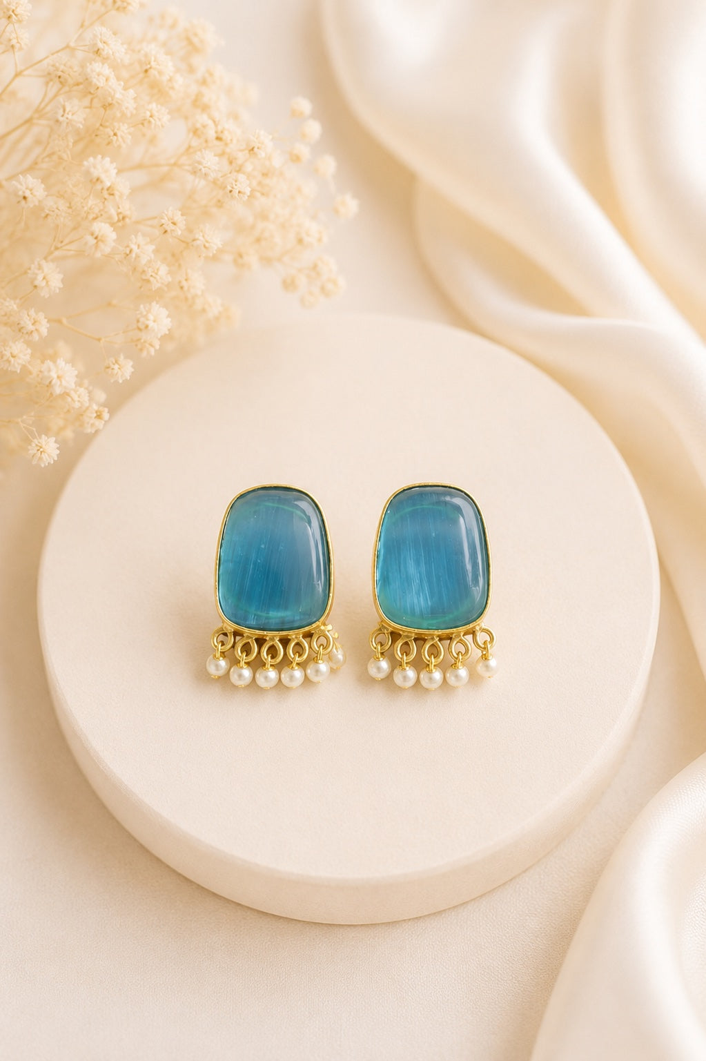 Lyra Drop Stud Earrings