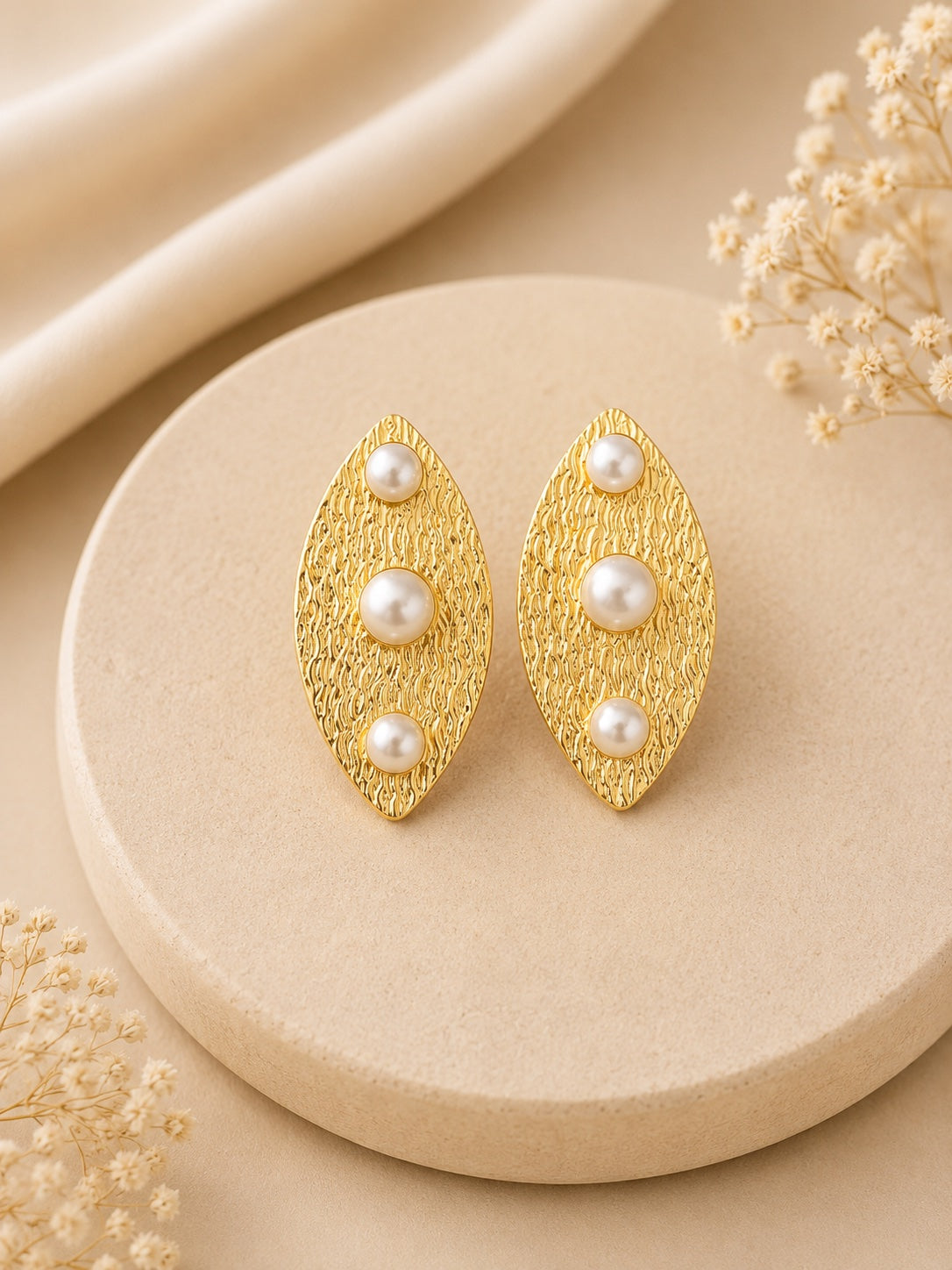 Luna Pearl Stud Earrings | BlissByTakshvi