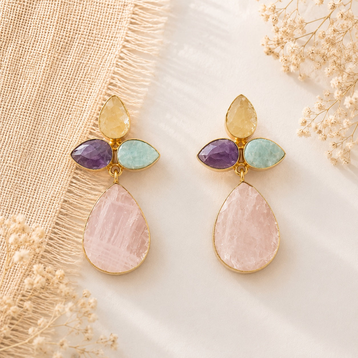 Kisha Floral Charm Earrings