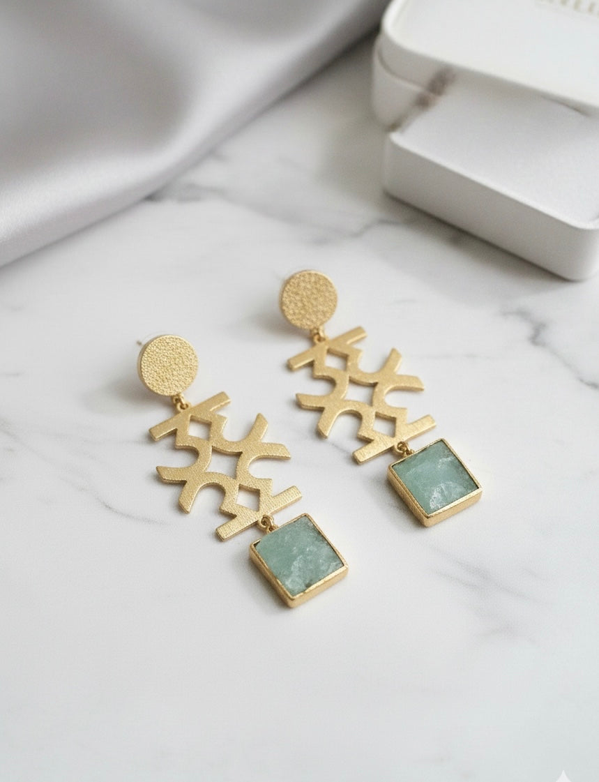 Fusion Raw Stone Earrings