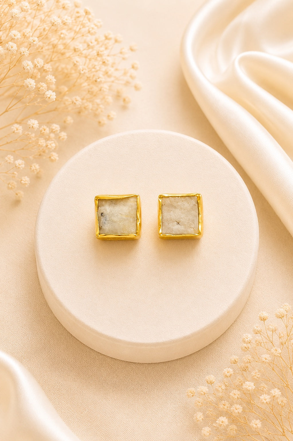 Alma Square Stud Earrings