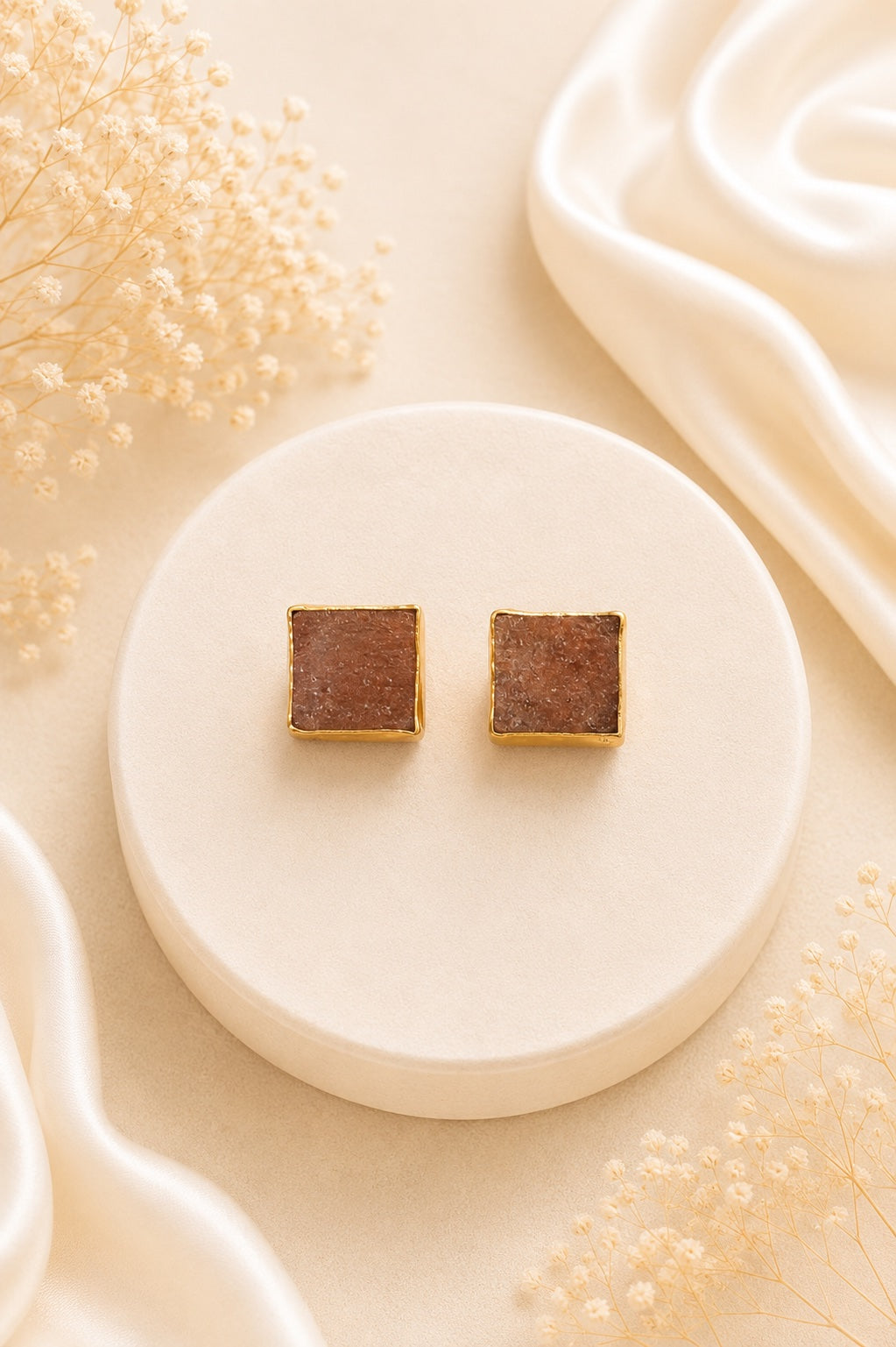 Lucy Square Stud Earrings