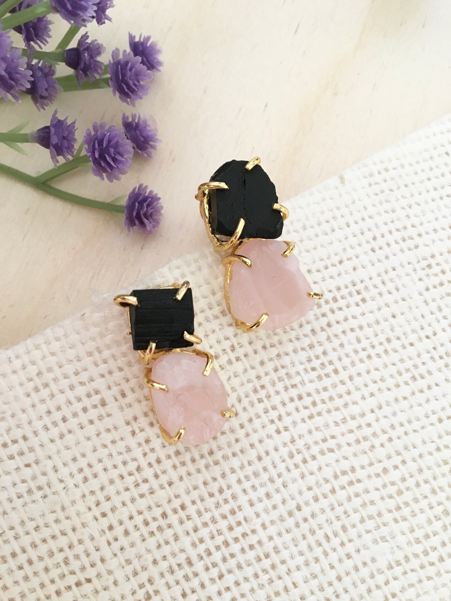 Urban Noir Blush Earrings