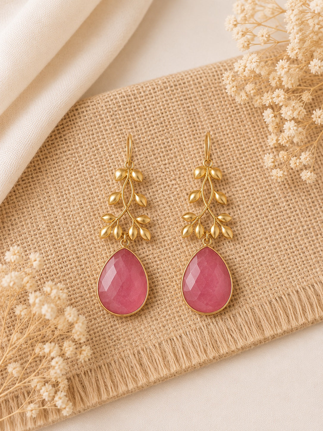 Ananya Vine Pear Drop Earrings