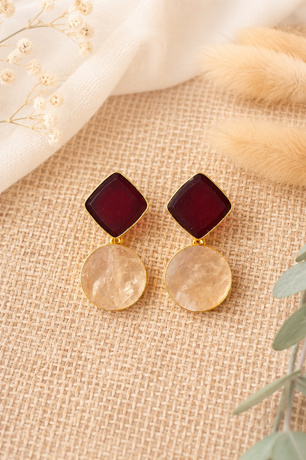 Shanaya Geometric Drop Earrings