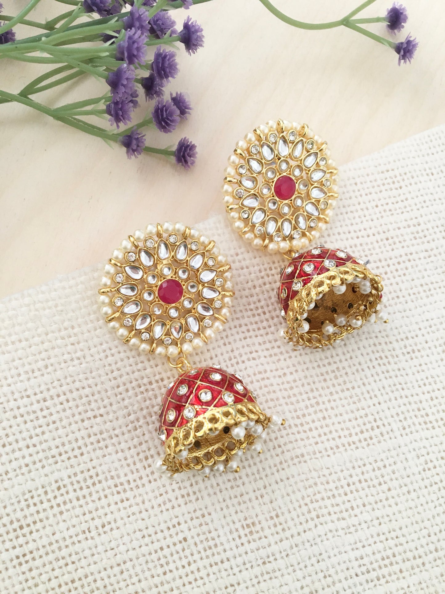 Royal Kundan Jhumka Earrings