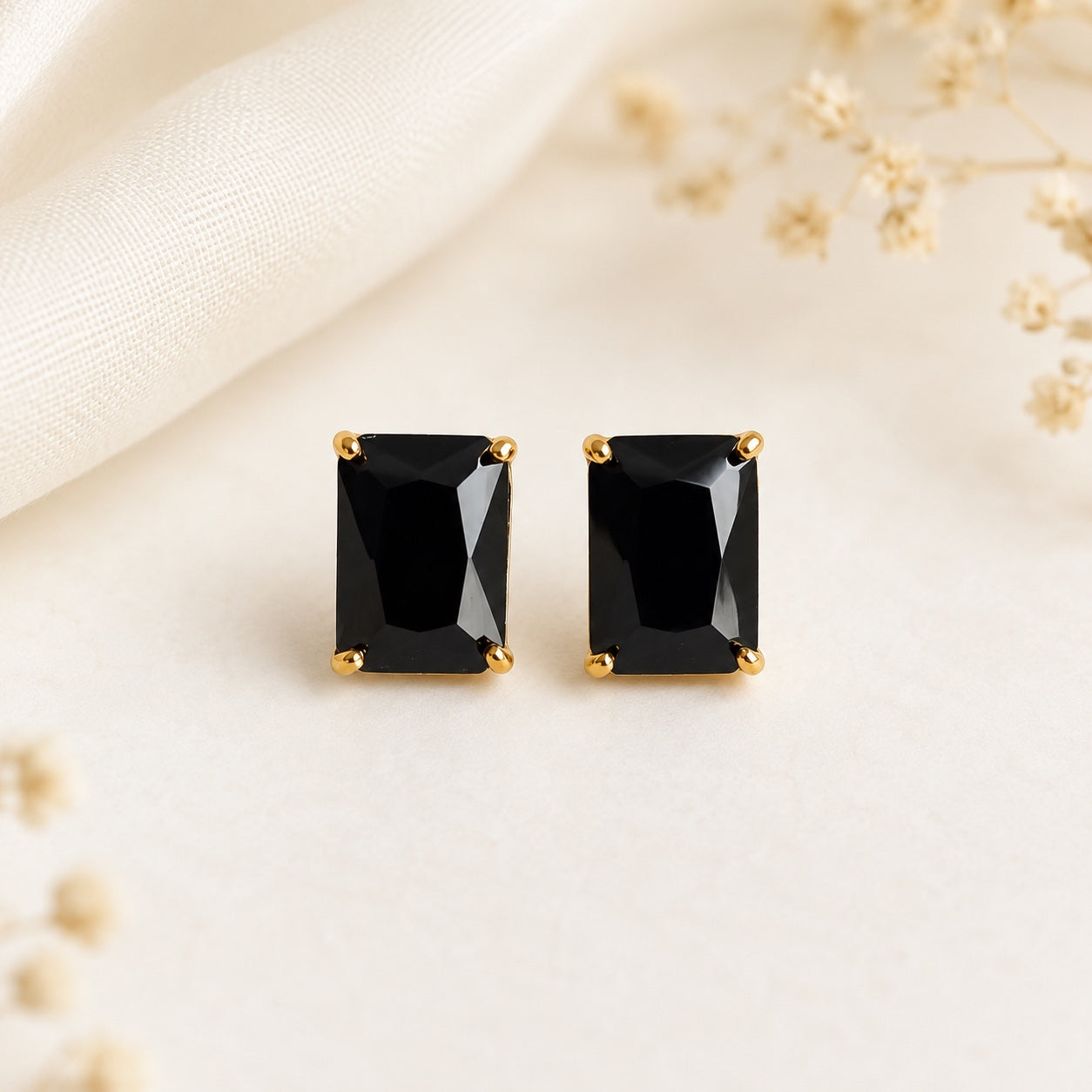 Emani Midnight Stud Earrings