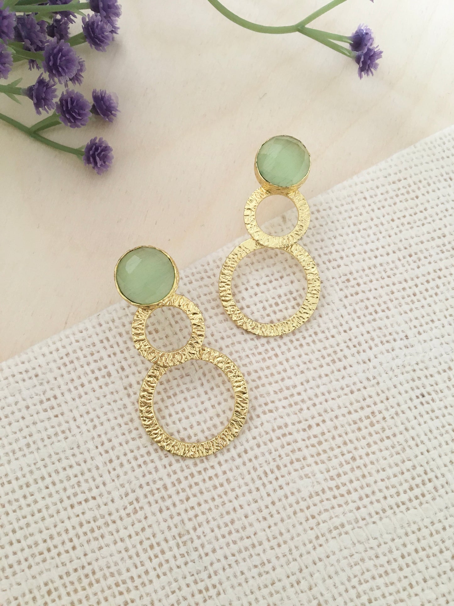 Dual Circle Stud Earring