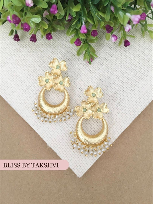 Trisha Traditional Golden Earrings