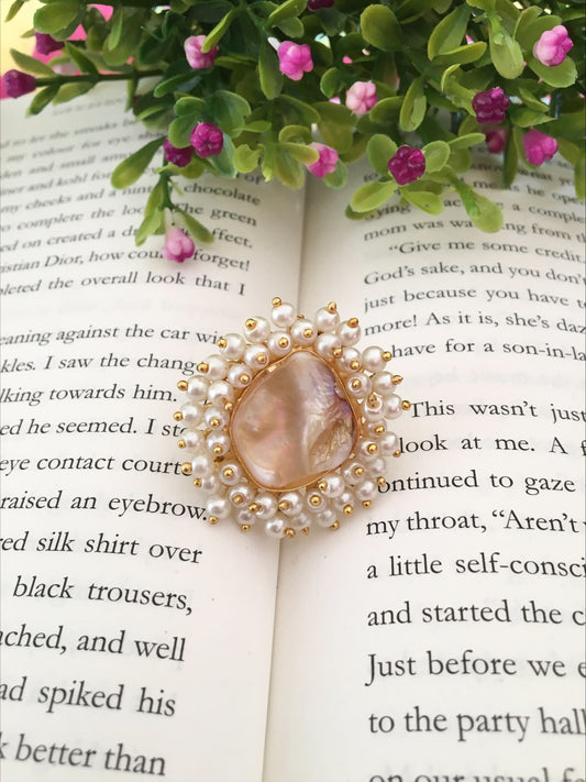 Drea Baroque Pearl Cluster Ring