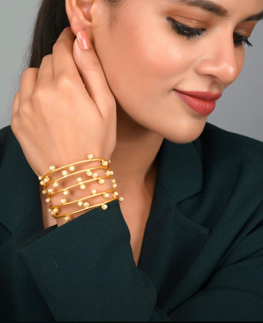 Mawra Multi Layer Golden Bracelet