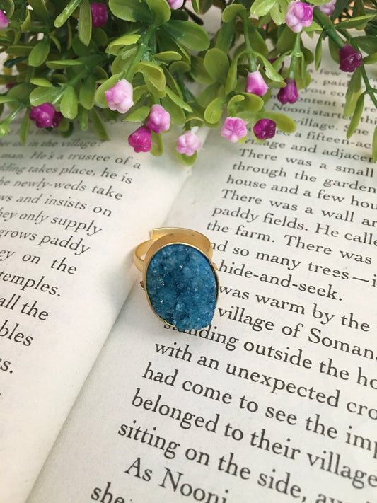 Malani Druzy Adjustable Ring