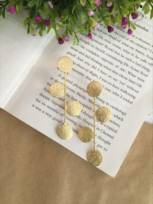 Matte Drop Sticky Coin Earrings