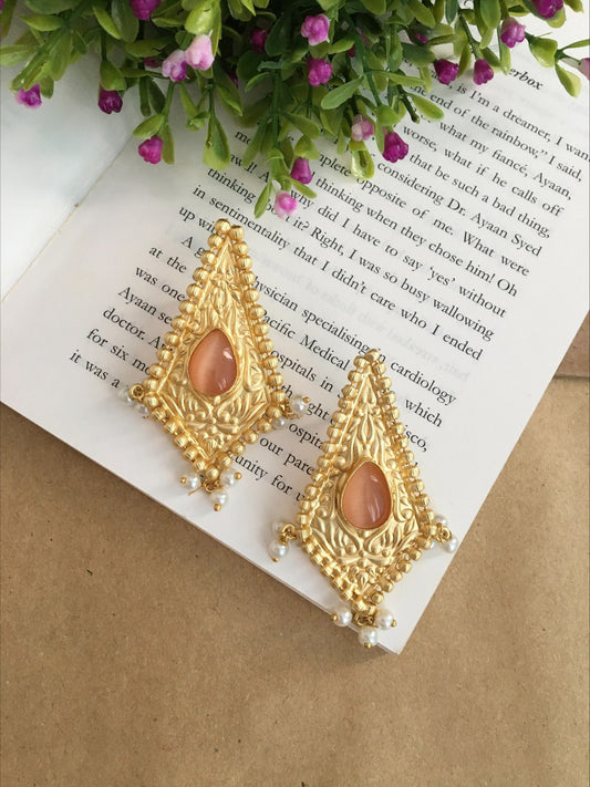 Lia Golden Druzy Earrings