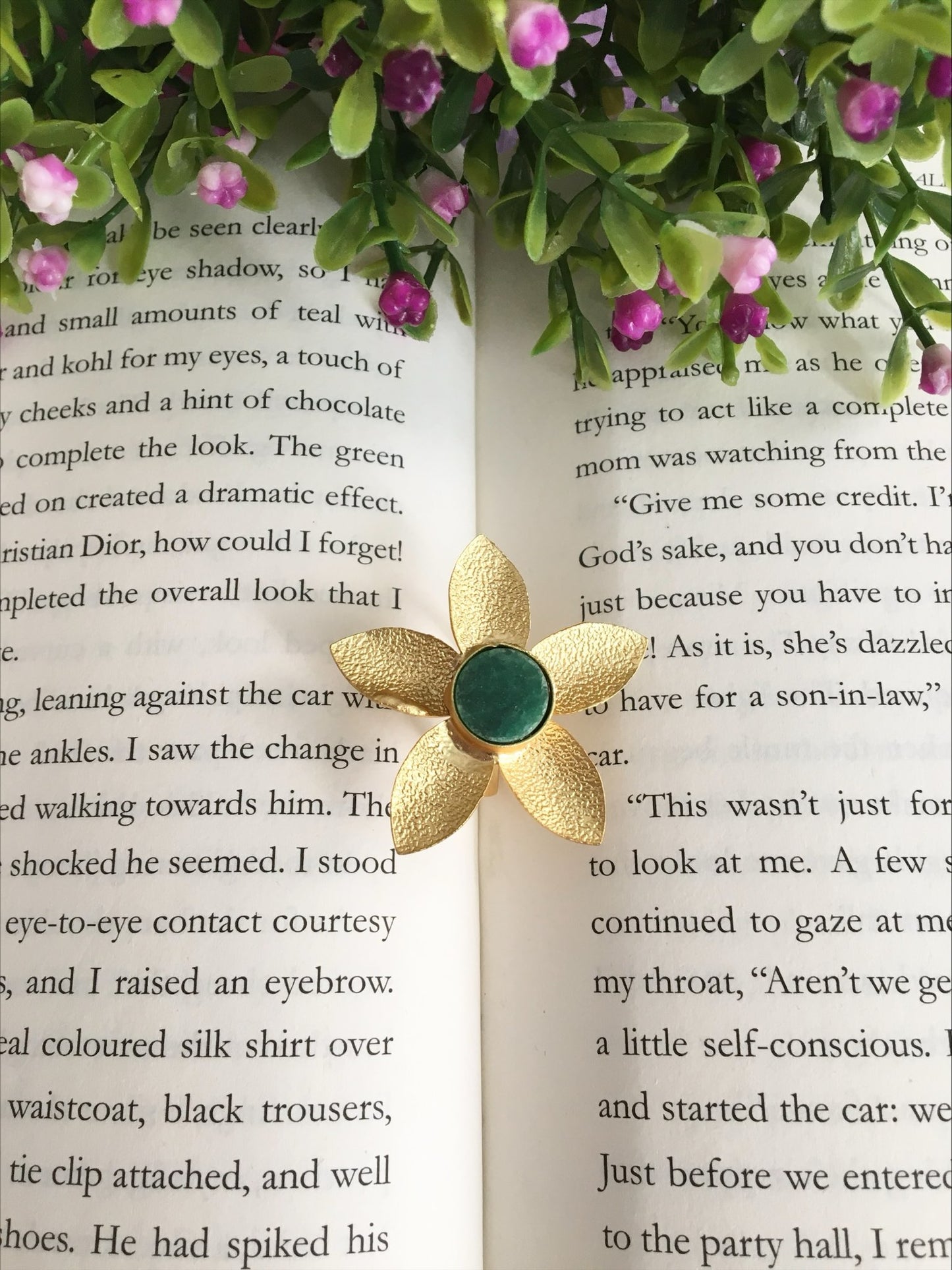 Oriana Flower Blossom Stone Ring